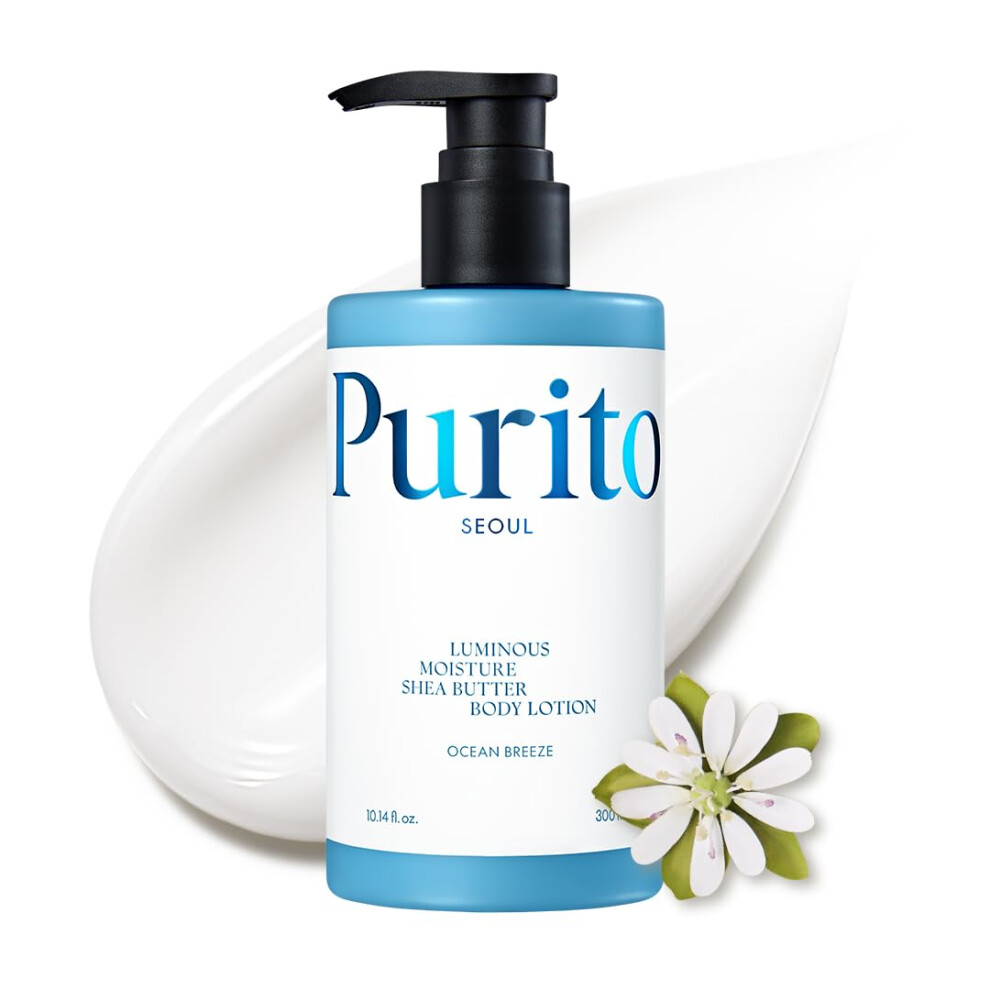 Purito Luminous Moisture Shea Butter Body Lotion, Shea Butter, Gentle On Skin, Moisturizing, Dry Skin, Pump Bottle, K-Beauty, 300Ml / 10.14 Fl. Oz. (300Ml,