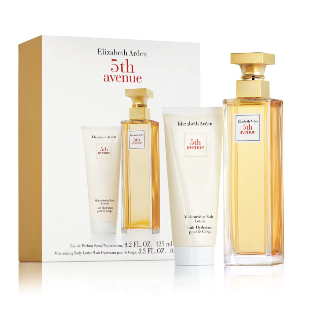 5TH AVENUE Eau de Parfum 125ml 2-piece Gift Set, floral woody perfume, luxury fragrance gifting for women