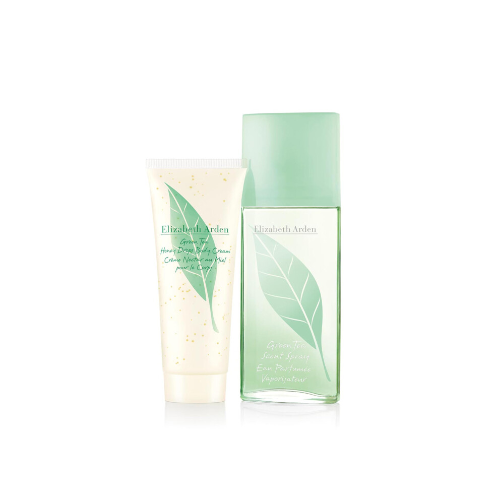 GREEN TEA Scent Spray 100ml 2-piece Gift Set, fresh green perfume, luxury fragrance gifting for women