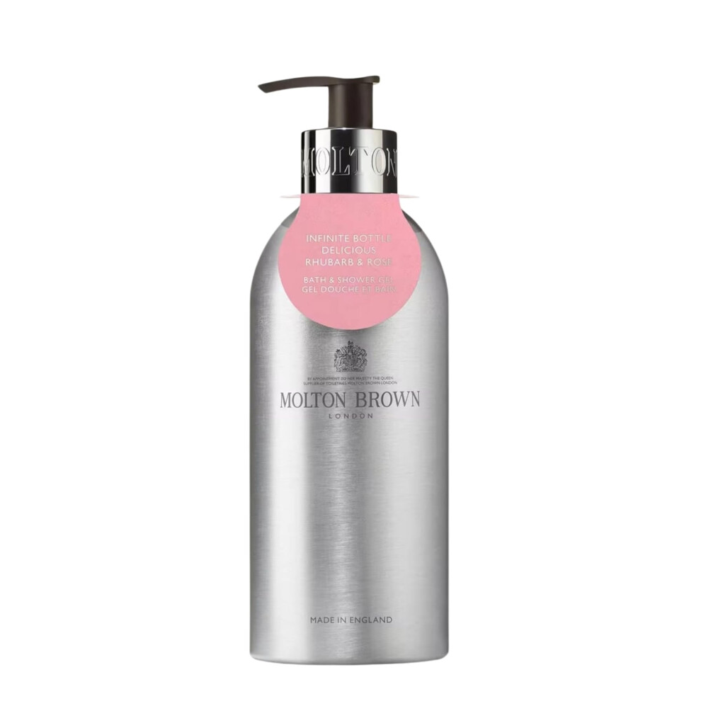 Molton Brown Delicious Rhubarb And Rose Bath And Shower Gel Infinite Bottle 400 Ml