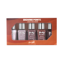 Brownie Points Nail Paint Gift Set | x5 Gelly Hi Shine Nail Polish Set | Nude Shades