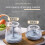 (blue) Household Kitchen Garlic Chopper Mashed Hand Pulled Meat Grinder Multifunctional Vegetable 3