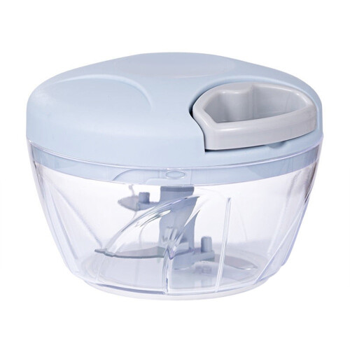 (blue) Household Kitchen Garlic Chopper Mashed Hand Pulled Meat Grinder Multifunctional Vegetable