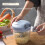 (blue) Household Kitchen Garlic Chopper Mashed Hand Pulled Meat Grinder Multifunctional Vegetable 2