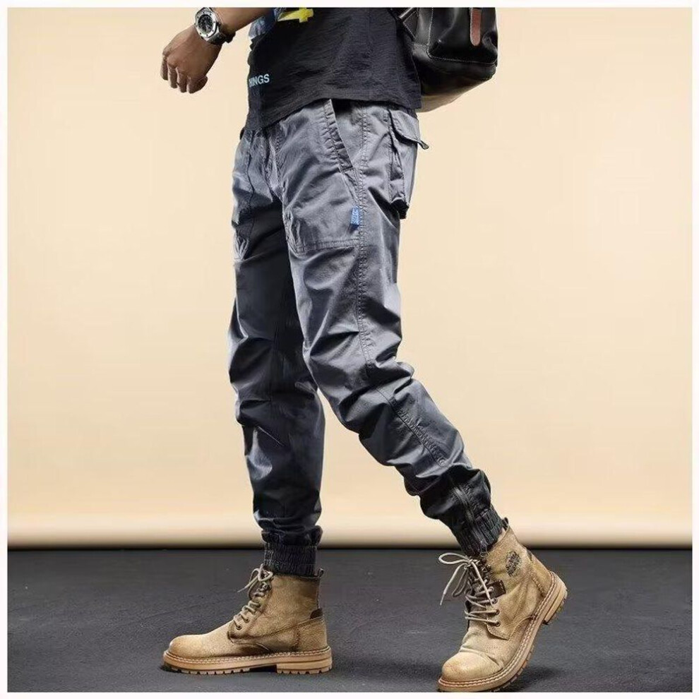 (gray, 3XL) "2023 Men's Tapered College Style Casual Overalls – Spring/autumn Outdoor Sports Trend