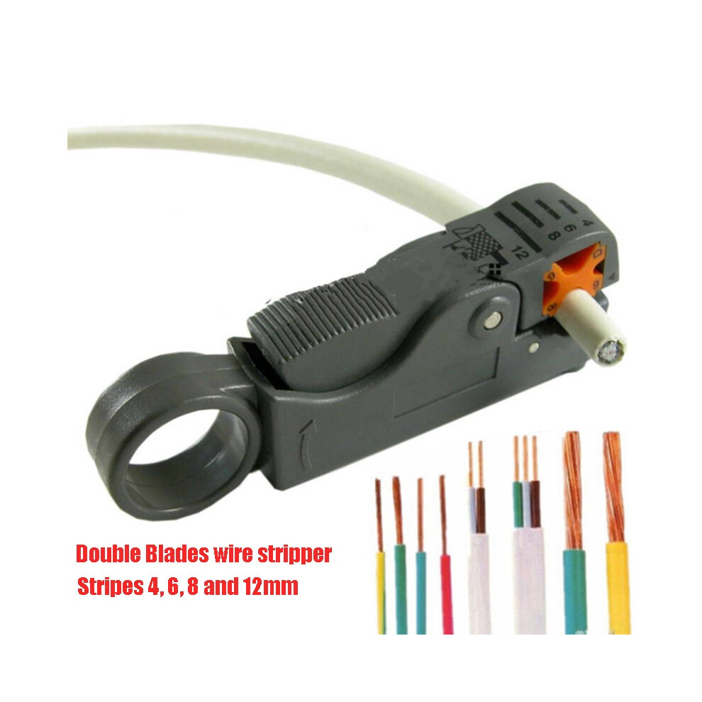 Double Blades Tool Wire Stripper Cable Cutter Automatic Stripping Pliers With Wrench Crimper Tool 6953382361204