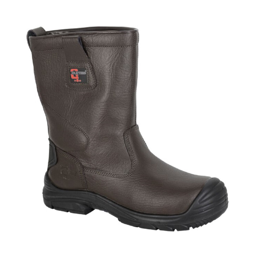 Grafters (Uk Size 9) M922b Men's Coated Leather Wide Fit Thermal Toe Cap & Steel Midsole Safety Rigger Boots Brown