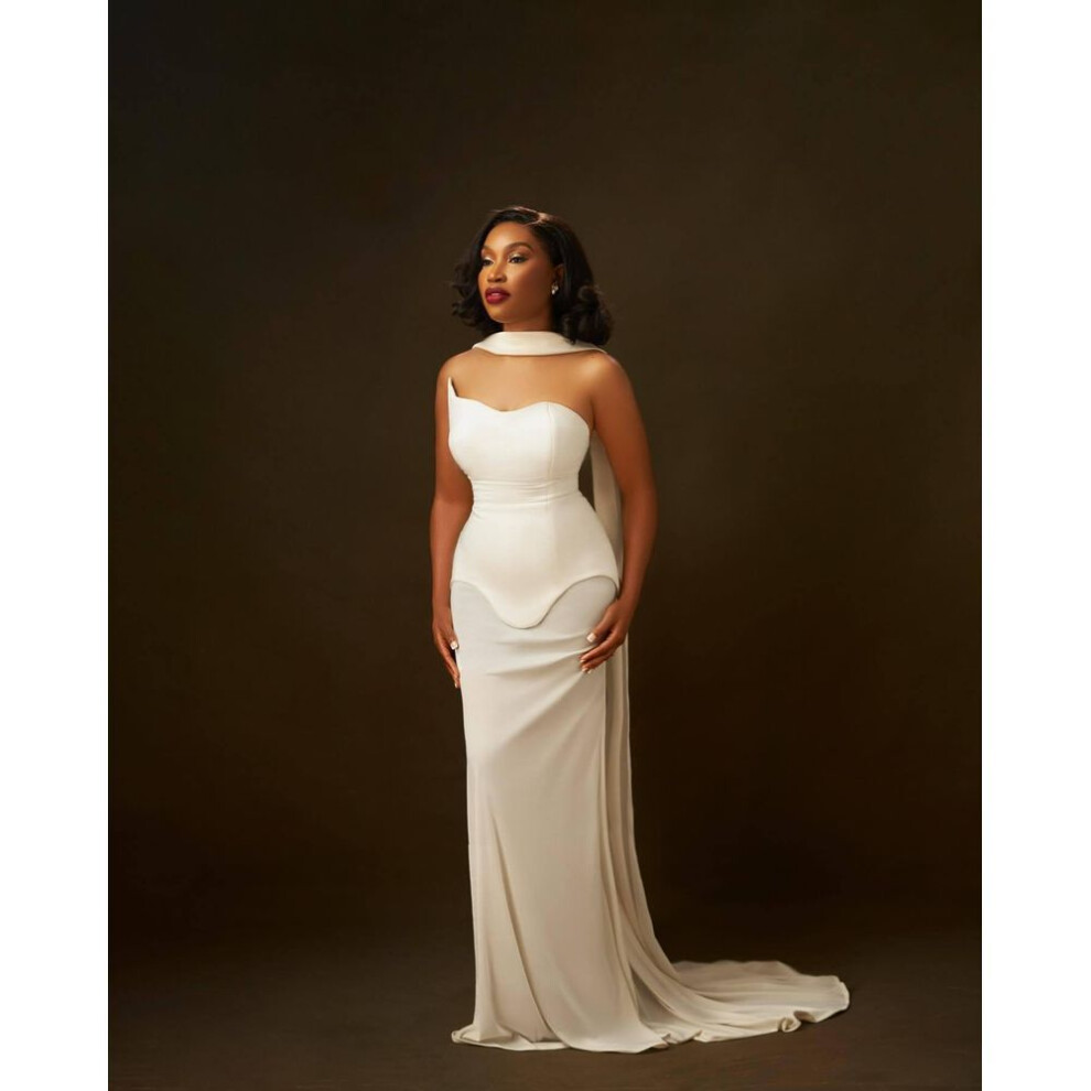 (white, Small) "2024 Spring Black & White Bandage Mesh Long Skirt Women's Dress