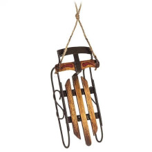 MDR Trading AB-27-LODGE-1131 5.25 in. Old Style Sled Ornament - Brown