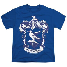 Trevco Sportswear HP8039-KT-3 Harry Potter Ravenclaw Crest Youth Short Sleeve T-Shirt, Navy - Small