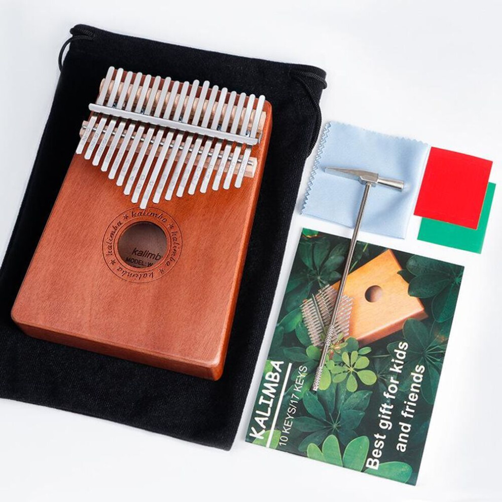 17-Key Okoume Kalimba Thumb Piano