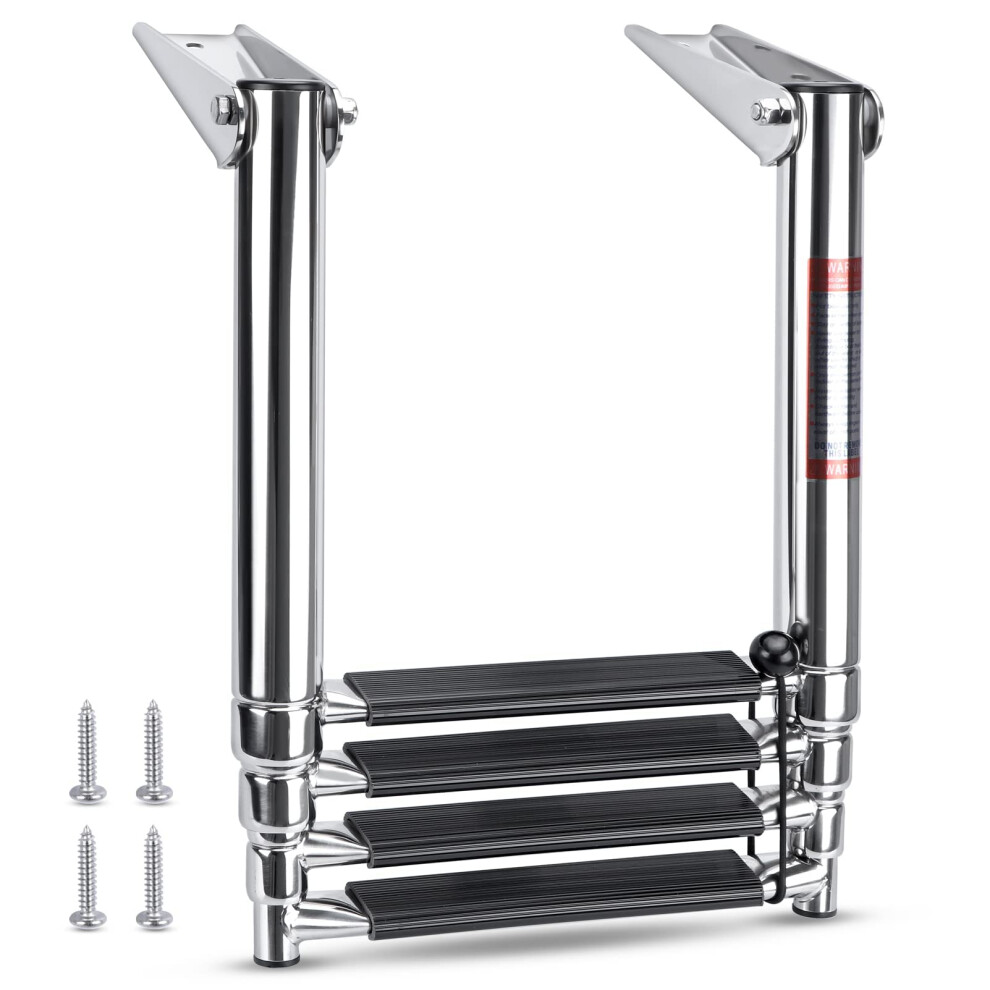 M-ARINE Baby - Scala Telescopica A 4 Gradini, In Acciaio Inox, Per Barche E Yacht-image