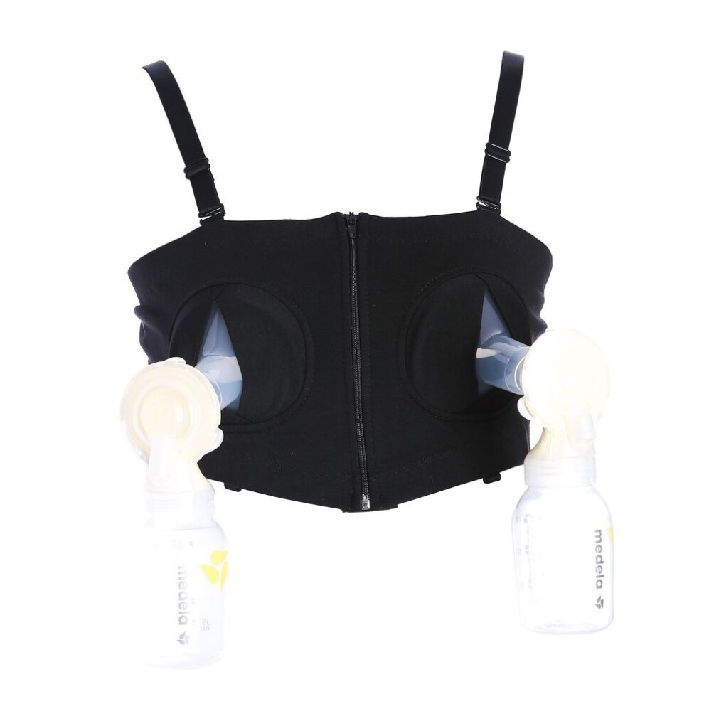 (black, L) Yafuinni Hands-free Nursing & Pumping Bra