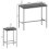 Vida Designs (Black) Roslyn 2 Seater Home Dining Bar & Stool Table Set 6
