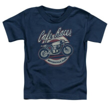 Trevco Sportswear HNDA100-KT-1 Honda Cafe Racer Toddler Short Sleeve T-Shirt, Navy - Large 4T