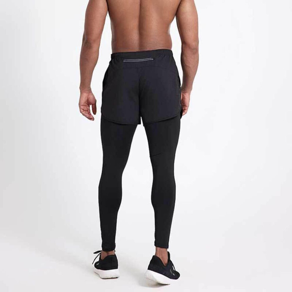 (black, 4XL) "Men's 2024 Professional Marathon Running Shorts with Liner - Double-Layer, 3-Inch Track and Field Fitness Trend
