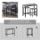 Vida Designs (Concrete Grey) Roslyn 2 Seater Home Dining Bar & Stool Table Set 3