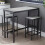 Vida Designs (Concrete Grey) Roslyn 2 Seater Home Dining Bar & Stool Table Set 1