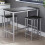 Vida Designs (Black) Roslyn 2 Seater Home Dining Bar & Stool Table Set 1