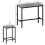 Vida Designs (Concrete Grey) Roslyn 2 Seater Home Dining Bar & Stool Table Set 6