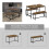 Vida Designs (Dark Wood) Roslyn 4 Seat Home Dining Table & Stool Bench Set 3