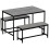 Vida Designs (Grey) Roslyn 4 Seat Home Dining Table & Stool Bench Set 8