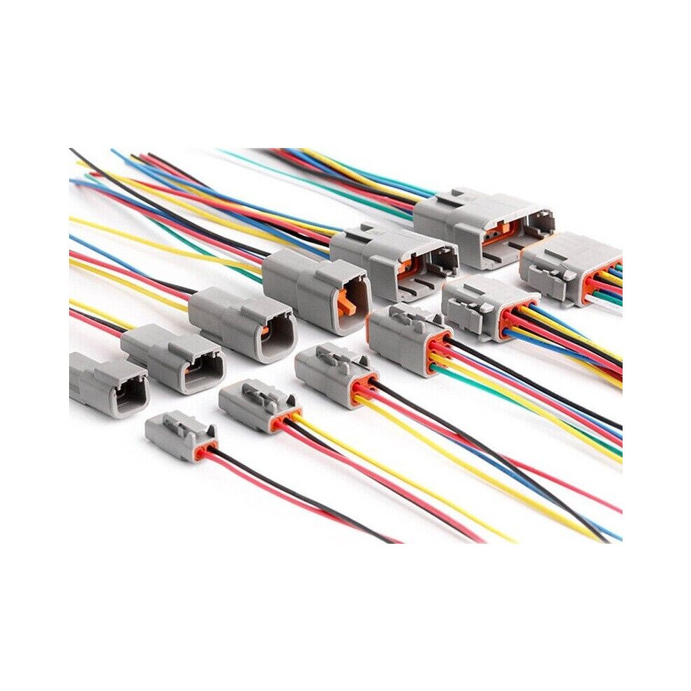 (6 Pin) Deutsch Dtm 2/3/4/6/8/12 Pin Pre-Wired Electrical Wire Connector Set 20-24 Awg 5060960389084