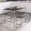 Vida Designs (Black) Roslyn 4 Seat Home Dining Table & Stool Bench Set 5