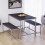 Vida Designs (Black) Roslyn 4 Seat Home Dining Table & Stool Bench Set 4