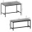 Vida Designs (Concrete Grey) Roslyn 4 Seat Home Dining Table & Stool Bench Set 6