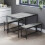 Vida Designs (Concrete Grey) Roslyn 4 Seat Home Dining Table & Stool Bench Set 1