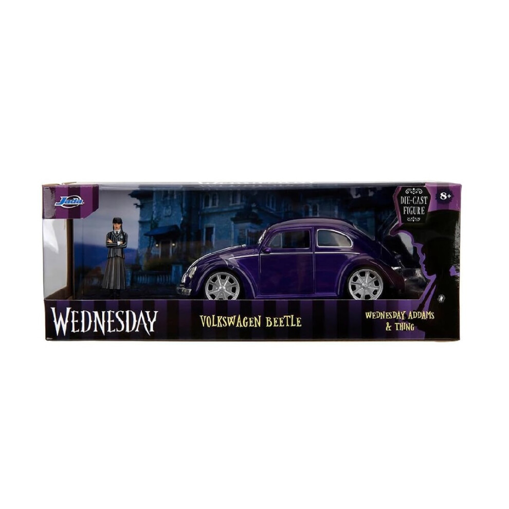 New Jada Wednesday Diecast Model 1/24 Volkswagen Beetle