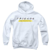 Trevco Sportswear WBT1163-YFTH-2 Friends Reunion Logo Youth Hooded Sweatshirt, White - Medium