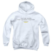 Trevco Sportswear WBT1164-YFTH-4 Friends The One with Reunion Youth Hooded Sweatshirt, White - Extra Large