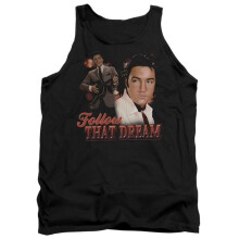 Trevco Sportswear ELV707-TK-3 Elvis Presley Follow That Dream Adult Tank Top, Black - Large