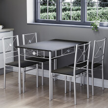 (Black) Roslyn Dining Table Chair Set Of 4 Home Furniture