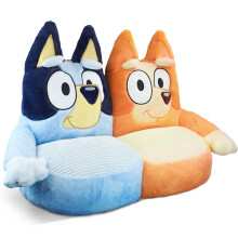 Bluey & Bingo Kids Plush Sofa Chair - 70cm Soft Toddler Seat for Boys & Girls Large Comfy Character Style Chair for Playroom, Bedroom & Living Room