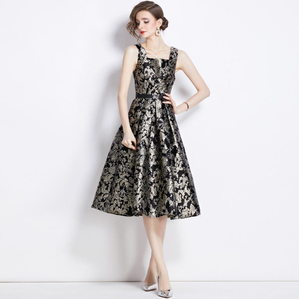 (Large) 2024 Retro Jacquard French-chinese Style Dress
