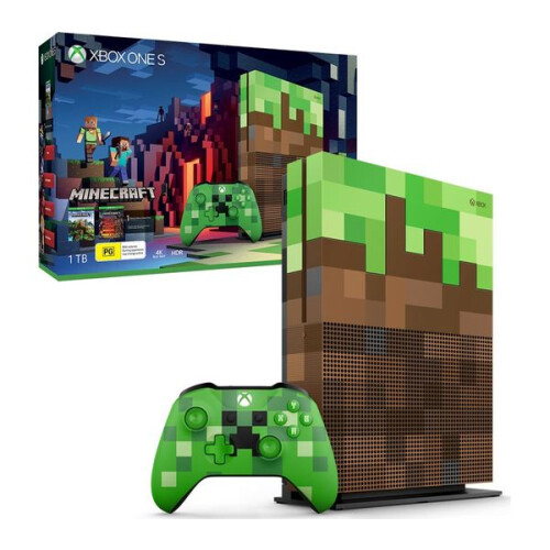 Refurbished Microsoft Xbox One S Minecraft Limited Edition Console
