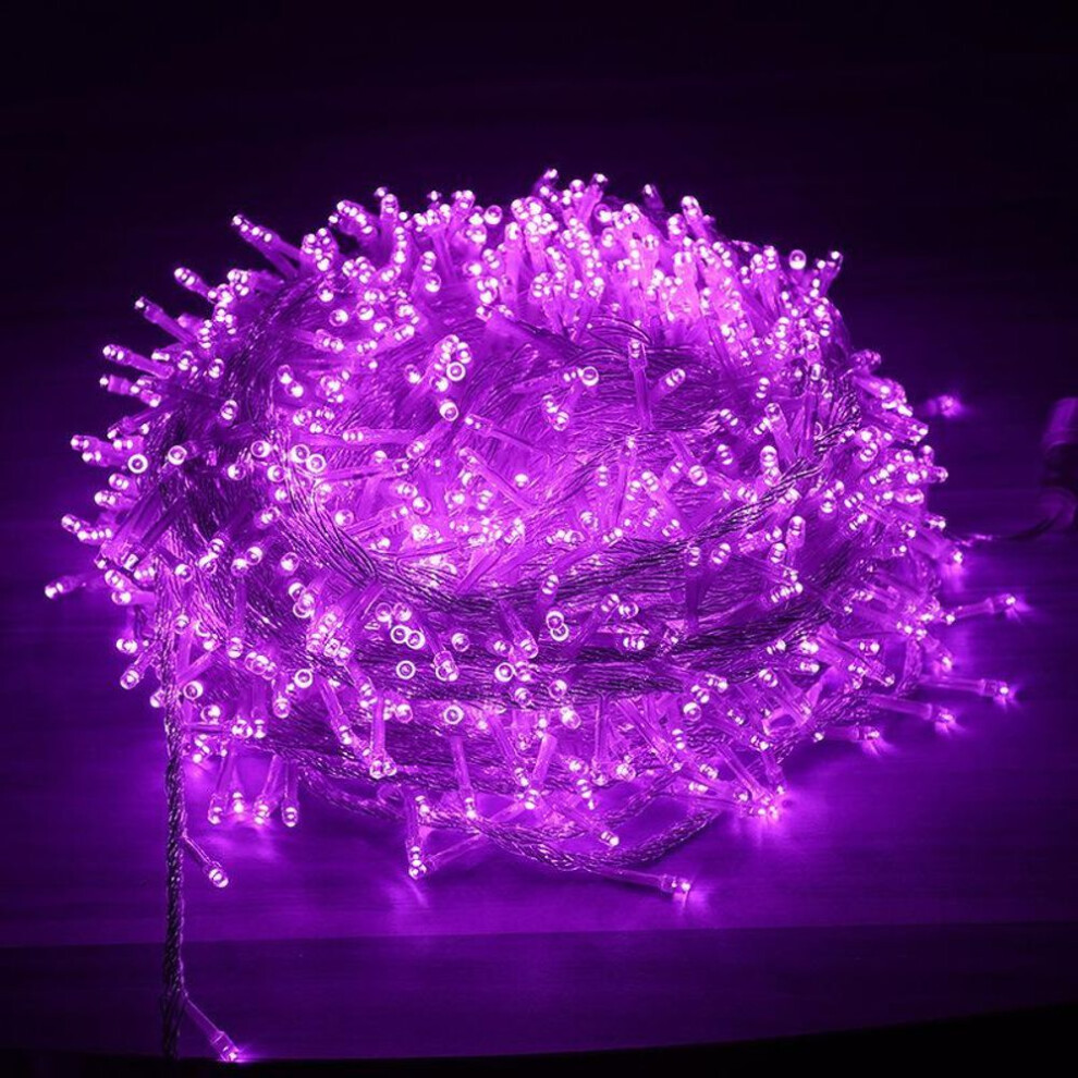 (purple, 10M 100LED-EU Plug) 10-30M Led Fairy String Lights Christmas Tree Decorations Indoor Xmas for Garden Outdoor Waterproof Party Festoon