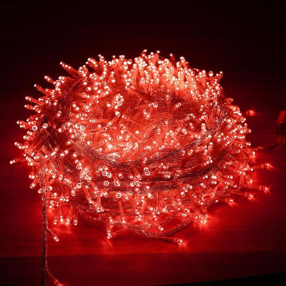 (, 30M 300Led-Eu Plug) 10-30M Led Fairy String Lights Christmas Tree Decorations Indoor Xmas For Garden Outdoor Waterproof Party Festoon Red