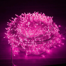 (pink, 30M 300LED-EU Plug) 10-30M Led Fairy String Lights Christmas Tree Decorations Indoor Xmas for Garden Outdoor Waterproof Party Festoon