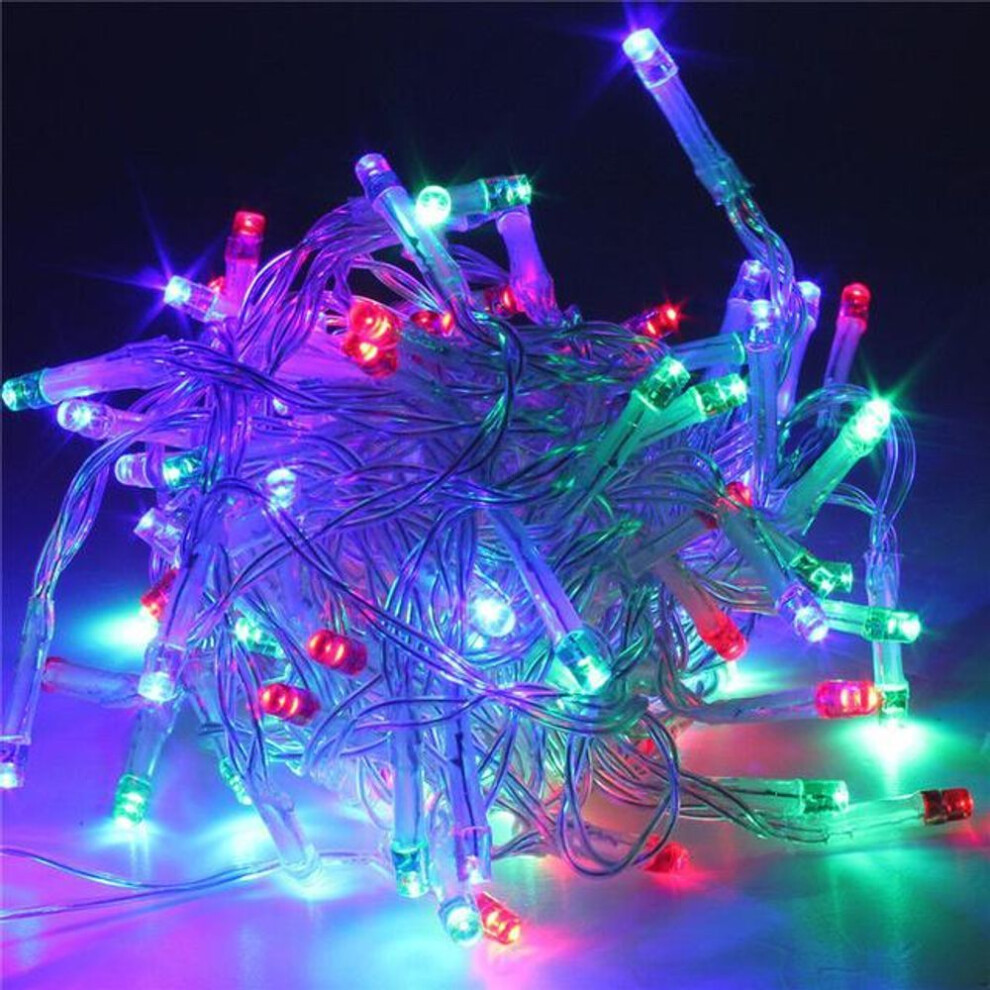 (multicolor, 30M 300LED-EU Plug) 1000/500/300/200/100LEDS Light string fairy lights Outdoor Waterproof 8 modes light string Wedding Xmas party decoration for home 2022 Navidad