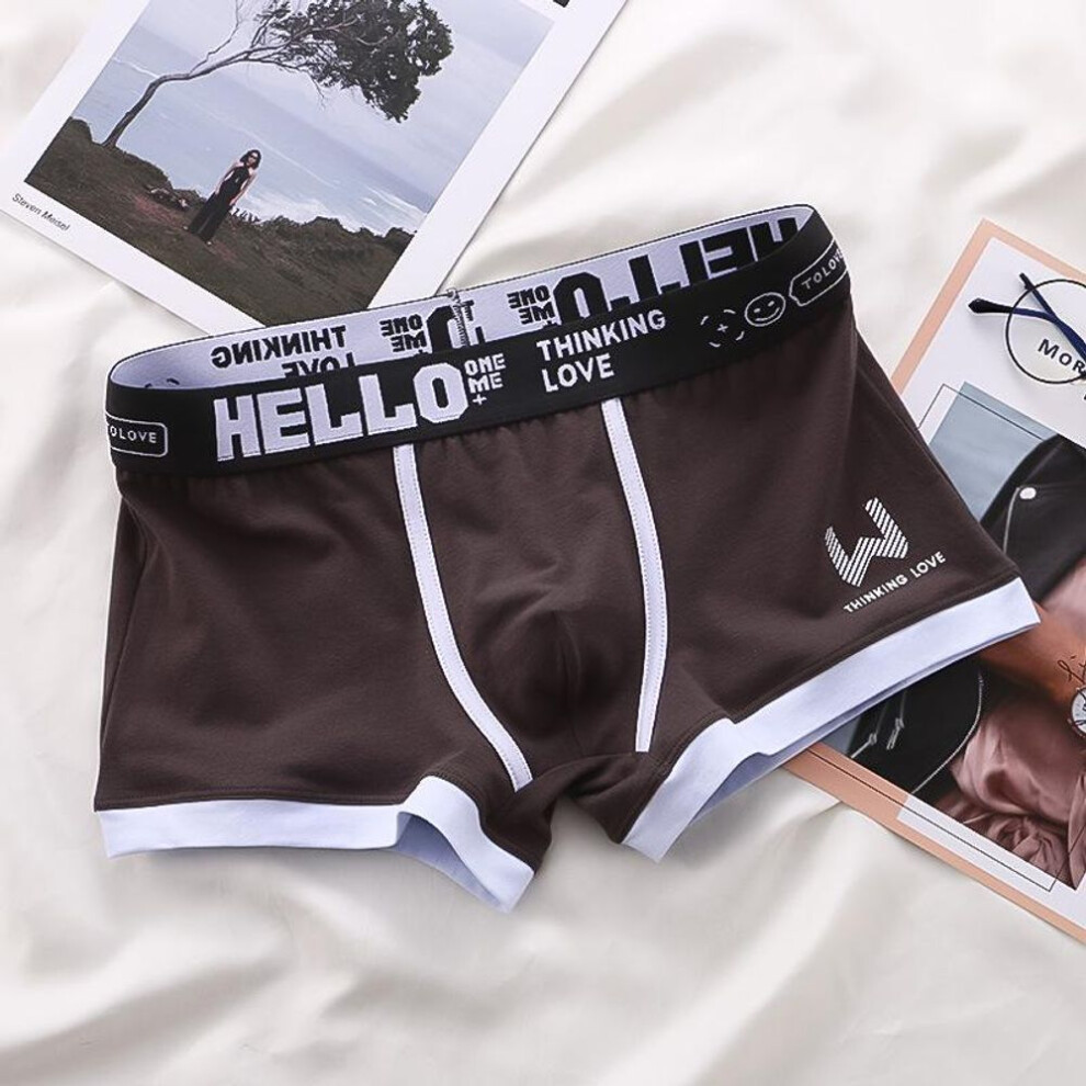 (dark grey, XXL) Men Panties Man Underwear Mens Boxers Breathable U Convex Male Underpants Sexy Plus Size cuecas calzoncillos