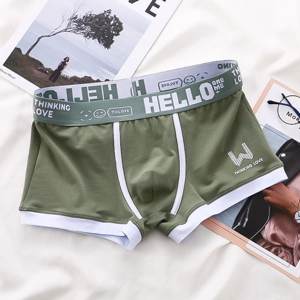 (green, XL) Men Panties Man Underwear Mens Boxers Breathable U Convex Male Underpants Sexy Plus Size cuecas calzoncillos