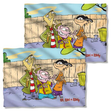 Trevco Sportswear CN414FB-PLO1-0 Ed Edd N Eddy Backyard Boys Front Back Print Pillow Case, White - 20 x 28 in.