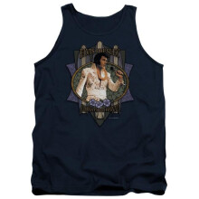 Trevco Sportswear ELV205-TK-2 Elvis Presley Aloha From Hawaii Adult Tank Top, Navy - Medium