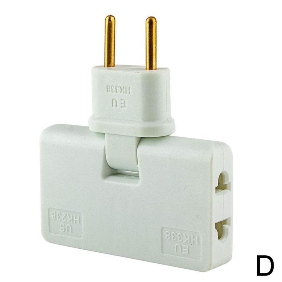 (white) Rotate Plug Eu Converter One In Three 180 Degree Extension Plug Multi Plug Mini Slim Wireless Outlet Adapter Light Convenient