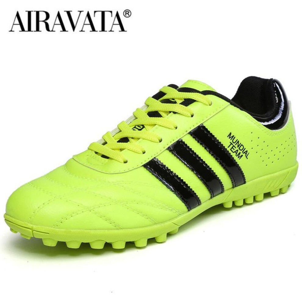(green, 40) Size 31-45 Soccer Shoes Men Women Futsal Football Boots Boys Girls Non-Slip Soccer Cleats