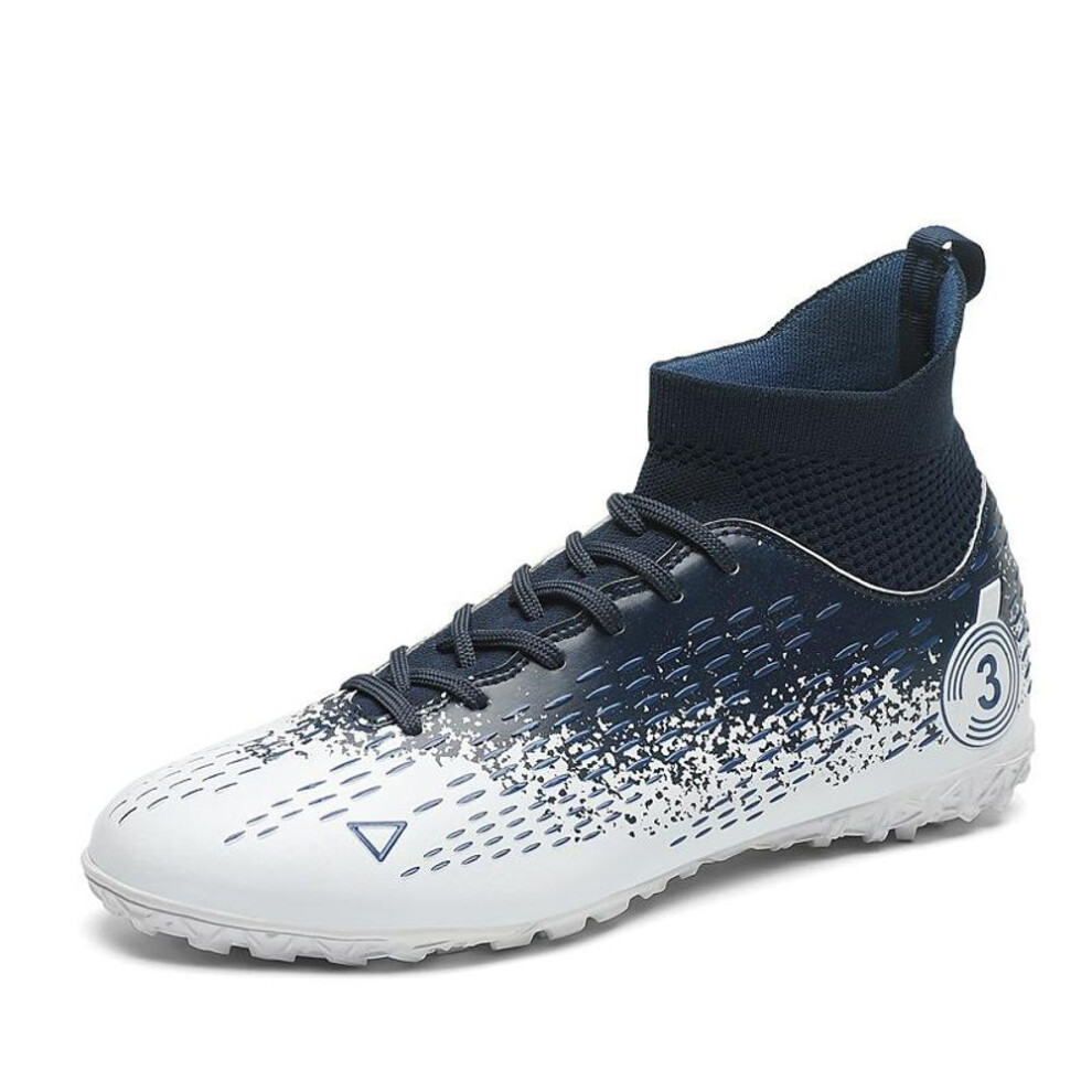 (dark blue, 38) Unisex Soccer Shoes Outdoor/indoor Boys Girls Football Boot Professional Futsal Football Training Sneakers
